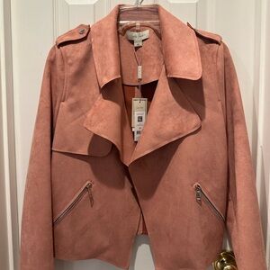Charlie Paige Dusty Rose Suede Jacket